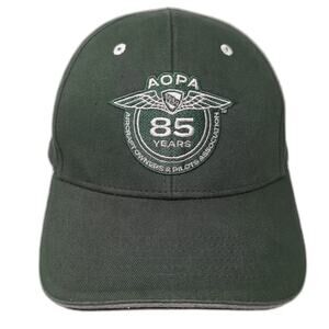 AOPA 85th Anniversary Aircraft Owners Pilots Association Green Baseball Cap Hat